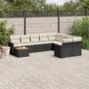 Image de vidaXL Salon de jardin 10 pcs résine tressée - Noir