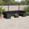 Image de vidaXL Salon de jardin 11 pcs - Noir