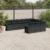 Image de VIDAXL Salon de jardin 10 pcs - Noir