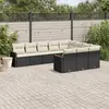 Image de VIDAXL Salon de jardin 10 pcs - Noir