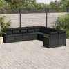 Image de VidaXL 10 pcs Salon de jardin avec coussins - Noir