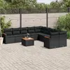 Image de vidaXL 11 pcs Salon de Jardin - Noir Résine Tressée