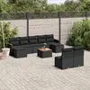 Image de Salon de jardin vidaXL 10 pcs - Noir