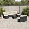 Image de vidaXL Salon de jardin 10 pcs - Noir