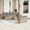 Image de vidaXL Salon 10 pcs coussins mélange - Beige