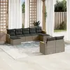 Image de vidaXL Salon de jardin - Gris - Résine tressée