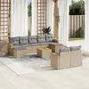 Image de VidaXL 10 pcs Salon de jardin et coussins - Mélange beige