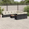 Image de vidaXL Salon de jardin 12 pcs - Noir