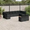 Image de VIDAXL Salon de jardin 12 pcs - Noir
