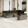 Image de vidaXL Salon de jardin 13 pcs - Gris