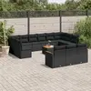 Image de vidaXL Salon de jardin 14 pcs - Noir