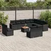 Image de vidaXL Salon de jardin 13 pcs - Noir