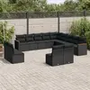 Image de vidaXL Salon de jardin 13 pcs - Noir