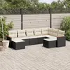 Image de vidaXL Salon de jardin 9 pcs   Noir