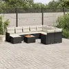 Image de Salon de jardin VidaXL - 11 pièces - Noir
