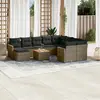 Image de VIDAXL Salon de jardin 11 pcs - Gris