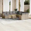 Image de vidaXL Salon de jardin 12 pcs - Mélange Beige