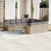 Image de vidaXL Salon de jardin - 12 pcs mélange beige résine tressée