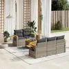 Image de vidaXL Salon de jardin 6 pièces - Résine tressée gris