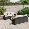 Image de vidaXL Salon de Jardin 7 pcs - Noir