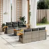 Image de VIDAXL Salon de jardin avec coussins - 7 pcs - Gris
