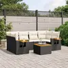 Image de VIDAXL Salon de jardin 7 pcs - Noir