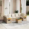 Image de vidaXL Salon de jardin avec coussins 8 pcs résine tressée - Beige