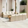 Image de vidaXL Ensemble canapés de jardin 9 pièces - Beige