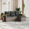 Image de Salon de jardin VidaXL - Gris - Résine tressée