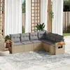 Image de vidaXL Salon de jardin 6 pcs - Beige