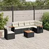 Image de VIDAXL Salon jardin noir résine tressée