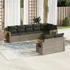 Image de vidaXL 8 pcs salon de jardin - Gris résine tressée