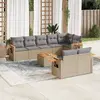 Image de vidaXL Salon de jardin 9 pcs - Beige
