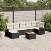 Image de VIDAXL Salon de jardin avec coussins noir (8 pcs)