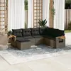 Image de vidaXL Salon de jardin 7 pcs - Gris