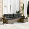 Image de vidaXL Salon de jardin 6 pcs - Gris