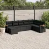 Image de vidaXL Salon de jardin 8 pcs - Noir
