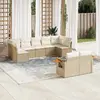Image de vidaXL Salon de jardin 9 pcs - Beige