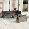 Image de vidaXL 10 pcs Salon de Jardin - Gris Résine Tressée