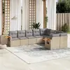 Image de vidaXL Salon de jardin 9 pcs beige résine tressée