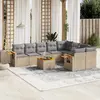 Image de Salon de jardin vidaXL 10 pièces beige