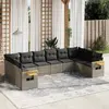 Image de vidaXL Salon de Jardin - 10 Pcs - Gris