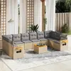 Image de vidaXL Salon de jardin 11 pcs avec coussins beige