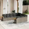 Image de vidaXL Salon de jardin avec coussins 10 pcs gris