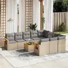 Image de vidaXL Salon de jardin 11 pcs - Beige