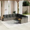 Image de VidaXL Salon de Jardin 10 pcs avec Coussins - Gris