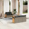 Image de vidaXL Salon de jardin 6 pcs - Gris