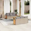 Image de vidaXL Salon de jardin 7 pcs - Beige