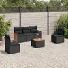 Image de vidaXL Salon de Jardin - 6 Pcs - Noir