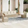 Image de VIDAXL Salon de jardin Beige 6 pcs Résine Tressée